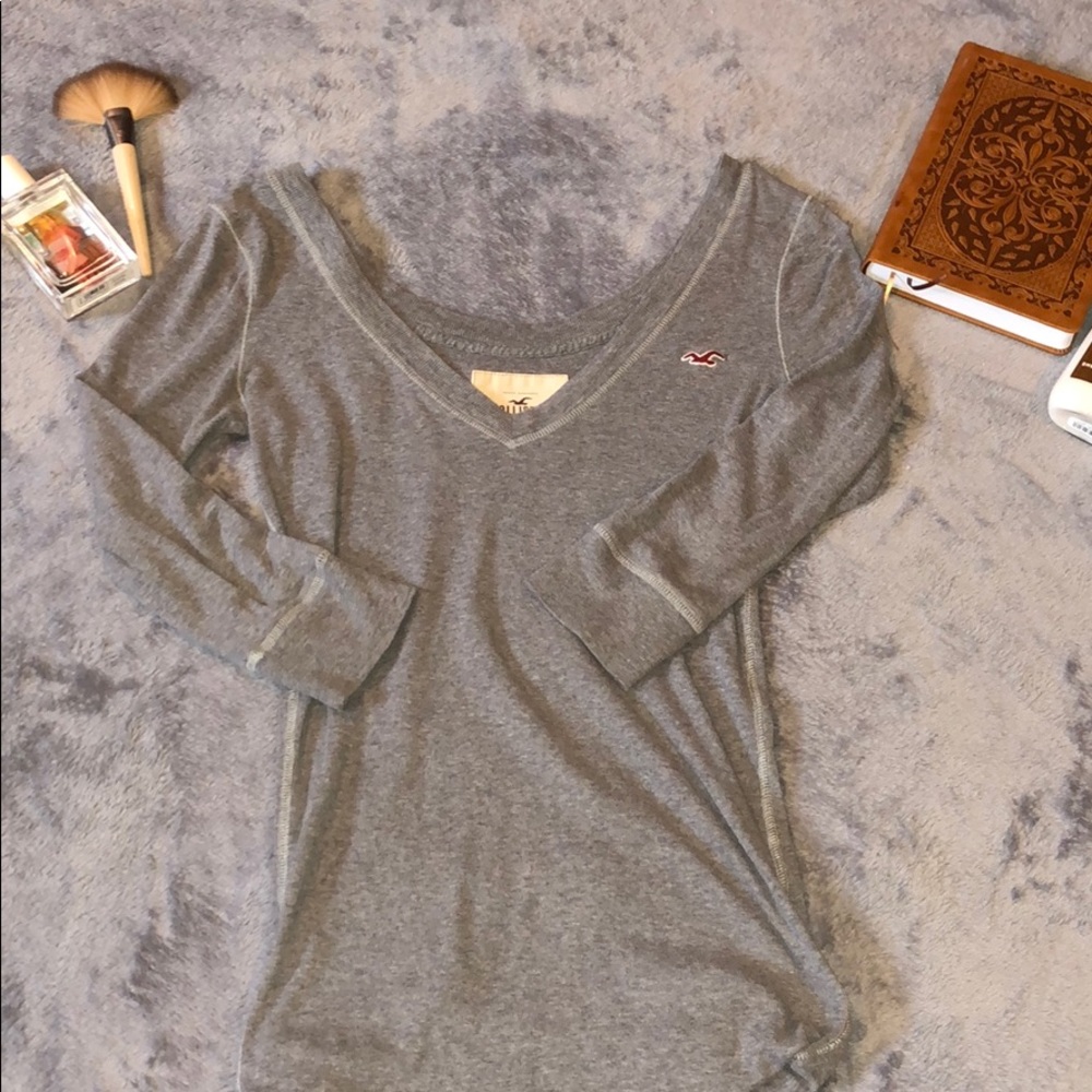 Gray Hollister V-Neck